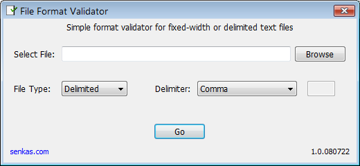 FileFormatValidator Screenshot